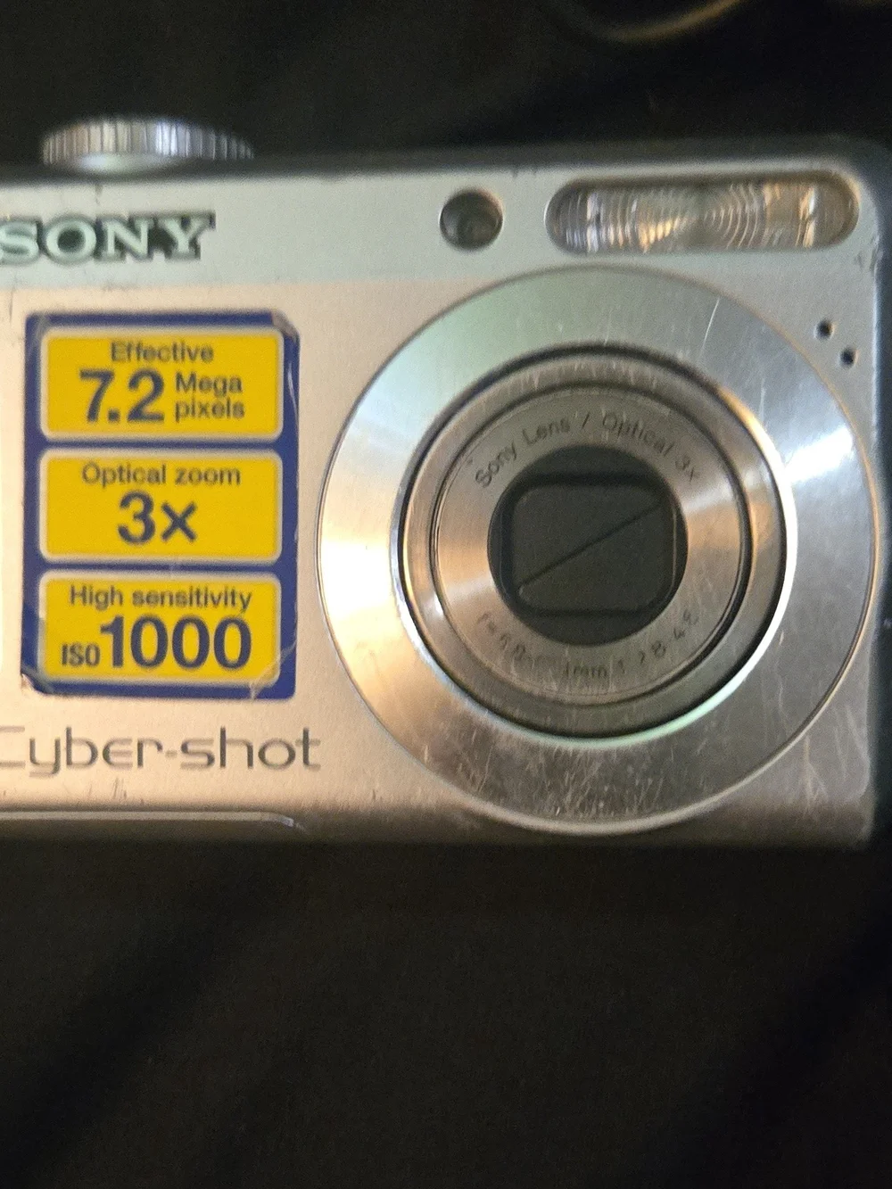 Sony Silver Cyber-shot Compact Camera with Black Carry Pouch